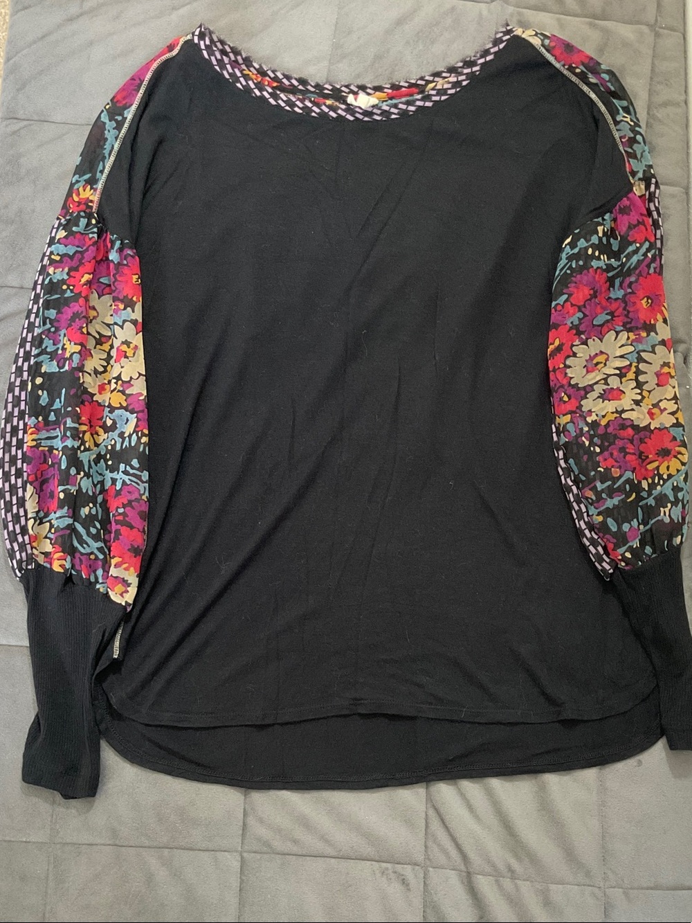 Anthropologie Tiny Pattern Sleeve Top